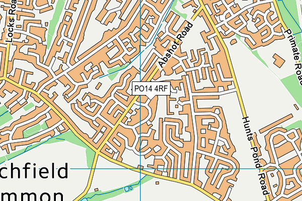 PO14 4RF map - OS VectorMap District (Ordnance Survey) PO14 4RF map - OS VectorMap District (Ordnance Survey)