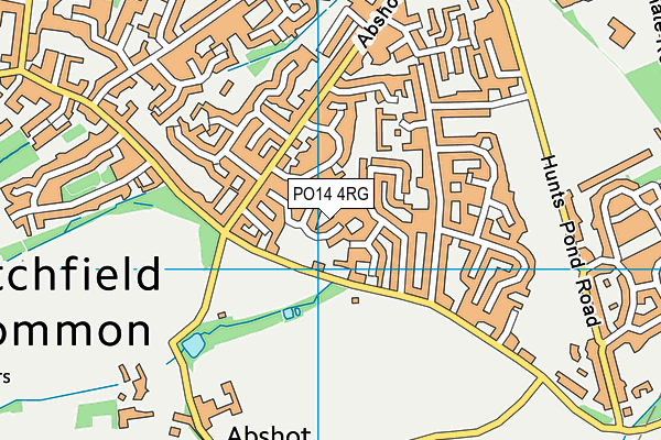 PO14 4RG map - OS VectorMap District (Ordnance Survey) PO14 4RG map - OS VectorMap District (Ordnance Survey)