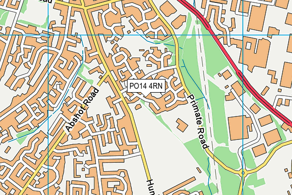 PO14 4RN map - OS VectorMap District (Ordnance Survey) PO14 4RN map - OS VectorMap District (Ordnance Survey)