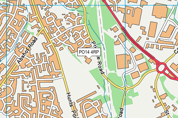 PO14 4RP map - OS VectorMap District (Ordnance Survey) PO14 4RP map - OS VectorMap District (Ordnance Survey)