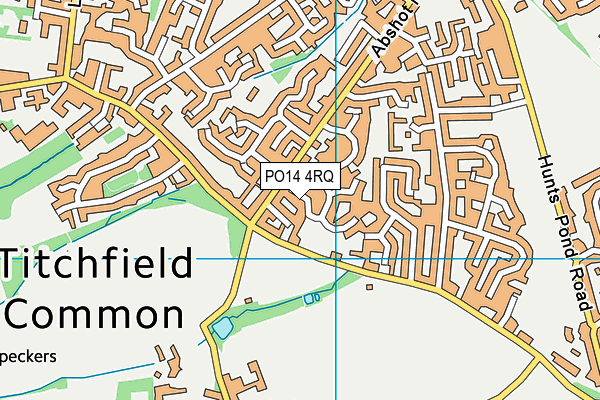 PO14 4RQ map - OS VectorMap District (Ordnance Survey) PO14 4RQ map - OS VectorMap District (Ordnance Survey)