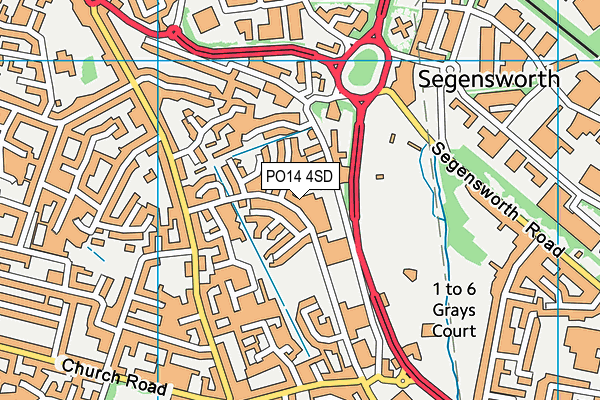 PO14 4SD map - OS VectorMap District (Ordnance Survey) PO14 4SD map - OS VectorMap District (Ordnance Survey)