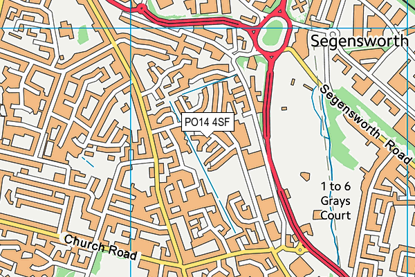 PO14 4SF map - OS VectorMap District (Ordnance Survey) PO14 4SF map - OS VectorMap District (Ordnance Survey)