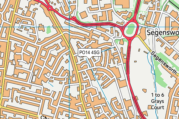 PO14 4SG map - OS VectorMap District (Ordnance Survey) PO14 4SG map - OS VectorMap District (Ordnance Survey)