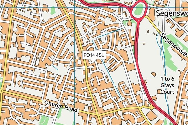PO14 4SL map - OS VectorMap District (Ordnance Survey) PO14 4SL map - OS VectorMap District (Ordnance Survey)