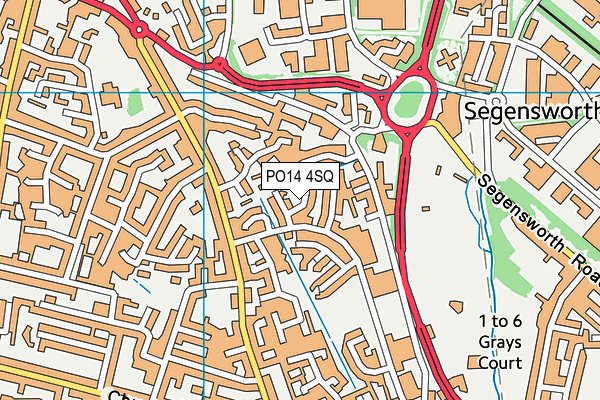 PO14 4SQ map - OS VectorMap District (Ordnance Survey) PO14 4SQ map - OS VectorMap District (Ordnance Survey)