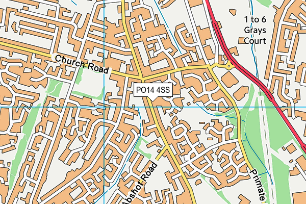 PO14 4SS map - OS VectorMap District (Ordnance Survey) PO14 4SS map - OS VectorMap District (Ordnance Survey)