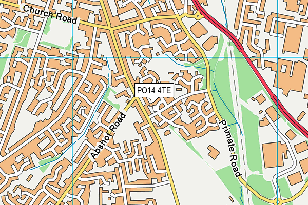 PO14 4TE map - OS VectorMap District (Ordnance Survey) PO14 4TE map - OS VectorMap District (Ordnance Survey)