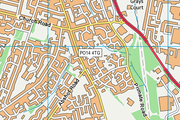 PO14 4TG map - OS VectorMap District (Ordnance Survey) PO14 4TG map - OS VectorMap District (Ordnance Survey)