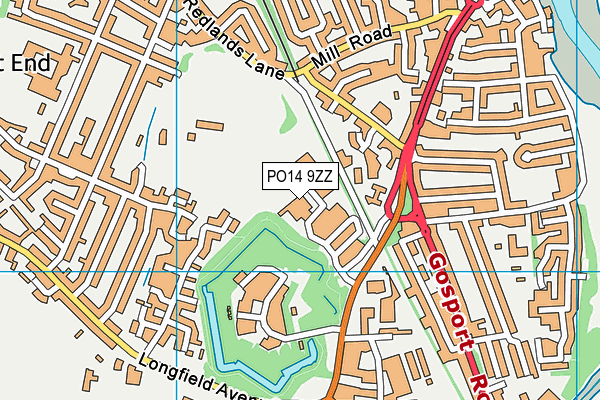 PO14 9ZZ map - OS VectorMap District (Ordnance Survey) PO14 9ZZ map - OS VectorMap District (Ordnance Survey)