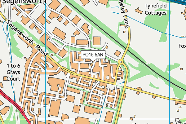 PO15 5AR map - OS VectorMap District (Ordnance Survey) PO15 5AR map - OS VectorMap District (Ordnance Survey)