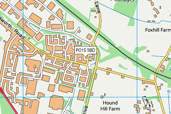 PO15 5BD map - OS VectorMap District (Ordnance Survey) PO15 5BD map - OS VectorMap District (Ordnance Survey)