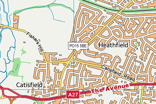 PO15 5BE map - OS VectorMap District (Ordnance Survey) PO15 5BE map - OS VectorMap District (Ordnance Survey)