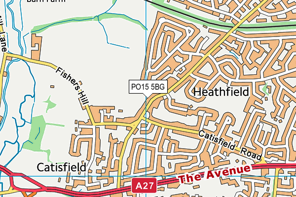 PO15 5BG map - OS VectorMap District (Ordnance Survey) PO15 5BG map - OS VectorMap District (Ordnance Survey)
