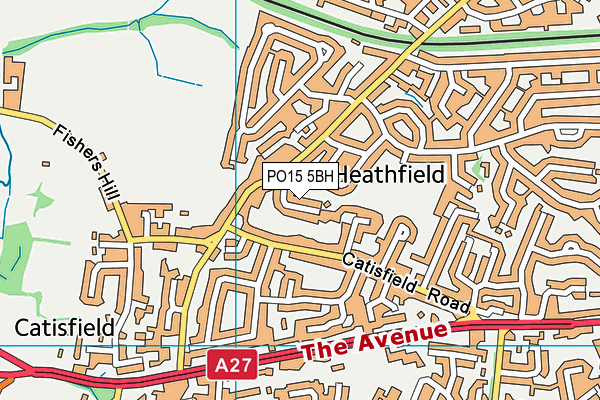 PO15 5BH map - OS VectorMap District (Ordnance Survey) PO15 5BH map - OS VectorMap District (Ordnance Survey)
