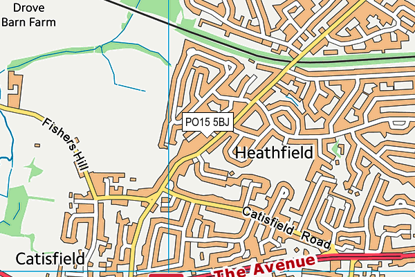 PO15 5BJ map - OS VectorMap District (Ordnance Survey) PO15 5BJ map - OS VectorMap District (Ordnance Survey)