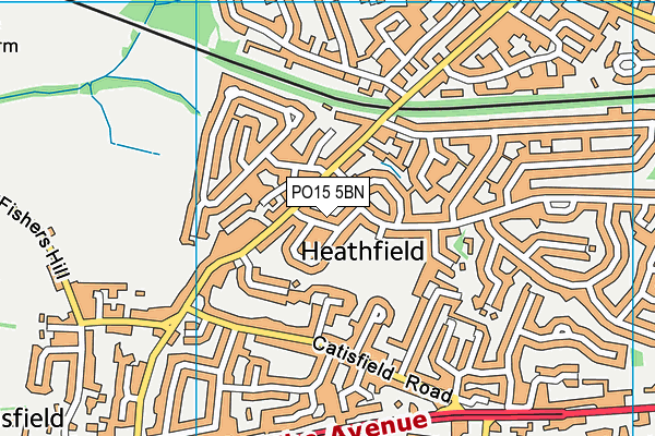 PO15 5BN map - OS VectorMap District (Ordnance Survey) PO15 5BN map - OS VectorMap District (Ordnance Survey)