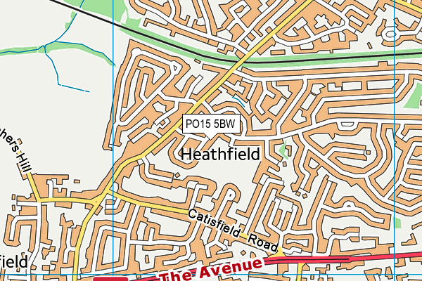 PO15 5BW map - OS VectorMap District (Ordnance Survey) PO15 5BW map - OS VectorMap District (Ordnance Survey)