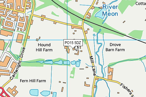 PO15 5DZ map - OS VectorMap District (Ordnance Survey) PO15 5DZ map - OS VectorMap District (Ordnance Survey)