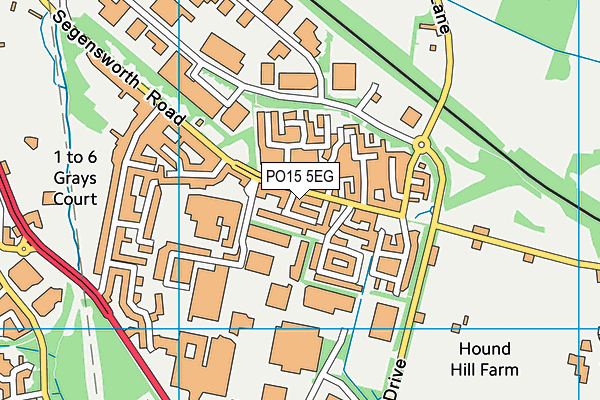 PO15 5EG map - OS VectorMap District (Ordnance Survey) PO15 5EG map - OS VectorMap District (Ordnance Survey)