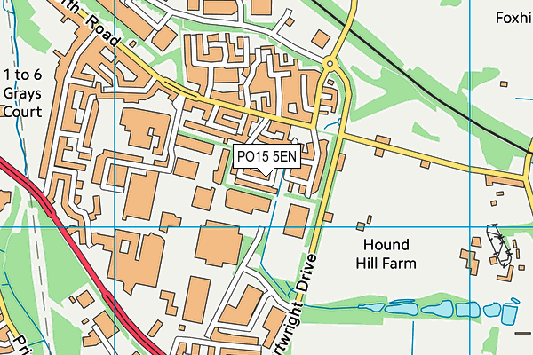 PO15 5EN map - OS VectorMap District (Ordnance Survey) PO15 5EN map - OS VectorMap District (Ordnance Survey)