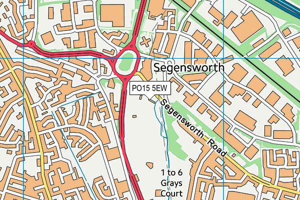 PO15 5EW map - OS VectorMap District (Ordnance Survey)