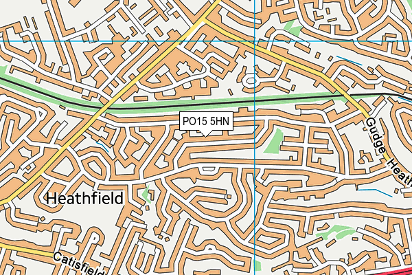 PO15 5HN map - OS VectorMap District (Ordnance Survey) PO15 5HN map - OS VectorMap District (Ordnance Survey)