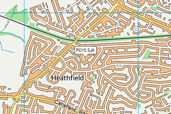 PO15 5JA map - OS VectorMap District (Ordnance Survey)