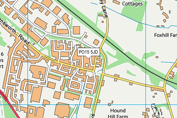 PO15 5JD map - OS VectorMap District (Ordnance Survey) PO15 5JD map - OS VectorMap District (Ordnance Survey)