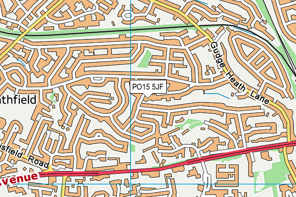 PO15 5JF map - OS VectorMap District (Ordnance Survey) PO15 5JF map - OS VectorMap District (Ordnance Survey)
