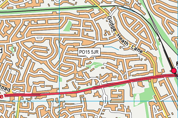 PO15 5JR map - OS VectorMap District (Ordnance Survey) PO15 5JR map - OS VectorMap District (Ordnance Survey)