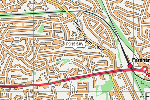 PO15 5JW map - OS VectorMap District (Ordnance Survey) PO15 5JW map - OS VectorMap District (Ordnance Survey)