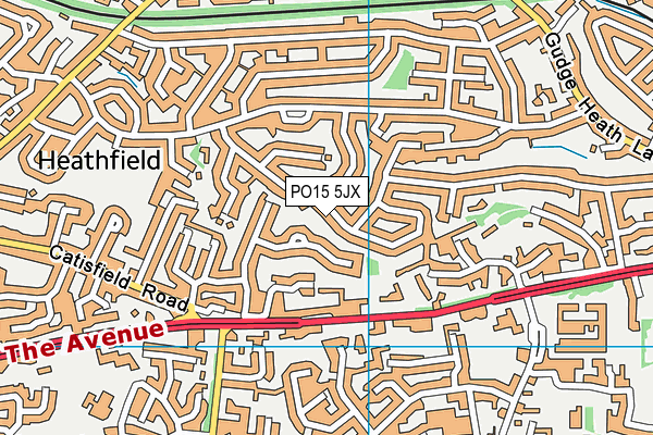 PO15 5JX map - OS VectorMap District (Ordnance Survey) PO15 5JX map - OS VectorMap District (Ordnance Survey)
