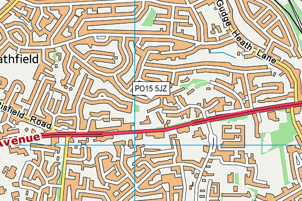 PO15 5JZ map - OS VectorMap District (Ordnance Survey) PO15 5JZ map - OS VectorMap District (Ordnance Survey)
