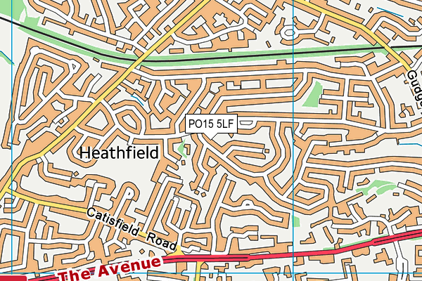 PO15 5LF map - OS VectorMap District (Ordnance Survey) PO15 5LF map - OS VectorMap District (Ordnance Survey)