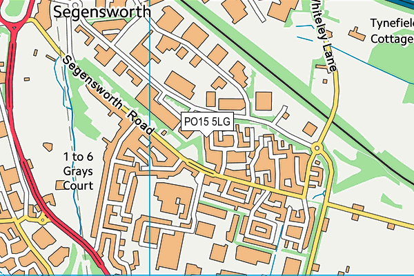 PO15 5LG map - OS VectorMap District (Ordnance Survey) PO15 5LG map - OS VectorMap District (Ordnance Survey)