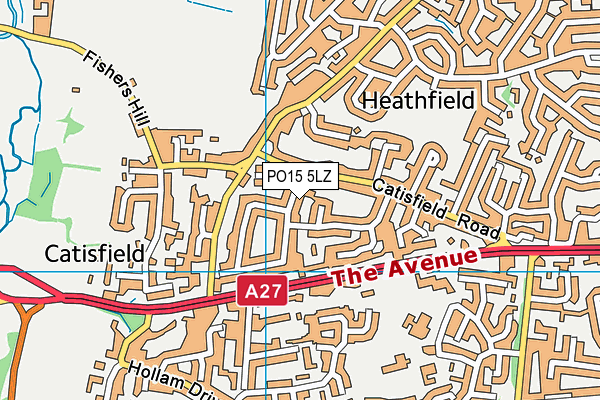 PO15 5LZ map - OS VectorMap District (Ordnance Survey) PO15 5LZ map - OS VectorMap District (Ordnance Survey)