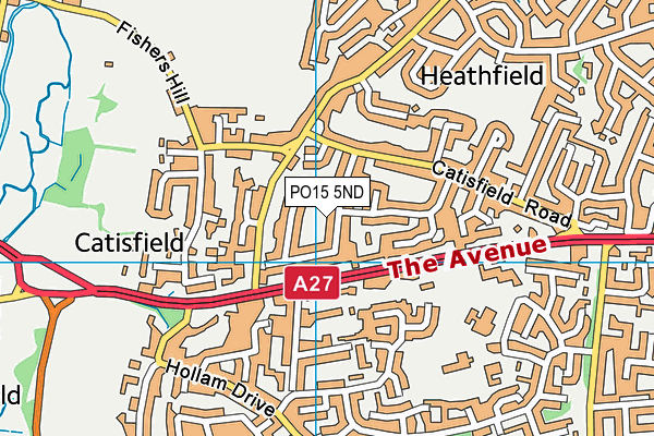 PO15 5ND map - OS VectorMap District (Ordnance Survey) PO15 5ND map - OS VectorMap District (Ordnance Survey)