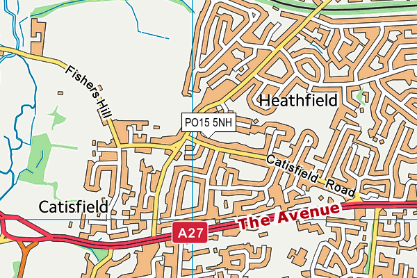 PO15 5NH map - OS VectorMap District (Ordnance Survey)