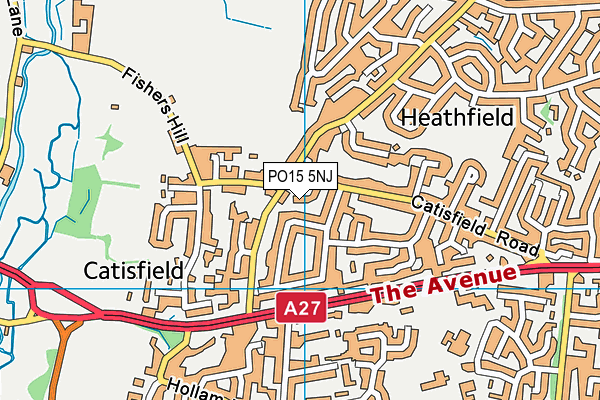 PO15 5NJ map - OS VectorMap District (Ordnance Survey) PO15 5NJ map - OS VectorMap District (Ordnance Survey)