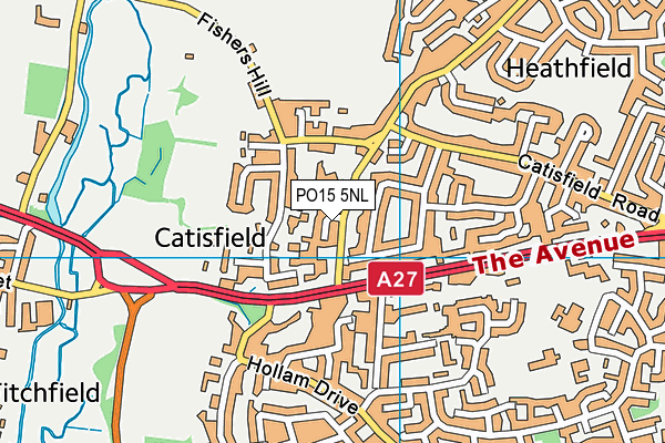 PO15 5NL map - OS VectorMap District (Ordnance Survey) PO15 5NL map - OS VectorMap District (Ordnance Survey)