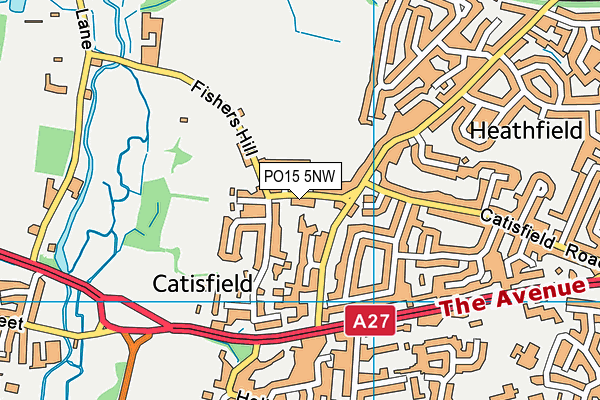 PO15 5NW map - OS VectorMap District (Ordnance Survey) PO15 5NW map - OS VectorMap District (Ordnance Survey)