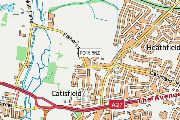 PO15 5NZ map - OS VectorMap District (Ordnance Survey) PO15 5NZ map - OS VectorMap District (Ordnance Survey)
