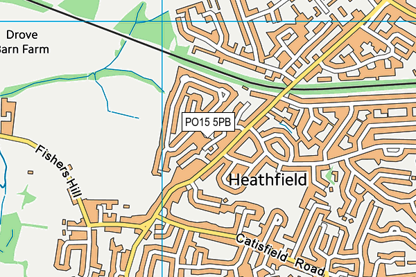 PO15 5PB map - OS VectorMap District (Ordnance Survey) PO15 5PB map - OS VectorMap District (Ordnance Survey)
