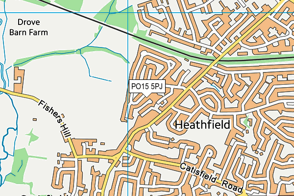 PO15 5PJ map - OS VectorMap District (Ordnance Survey) PO15 5PJ map - OS VectorMap District (Ordnance Survey)