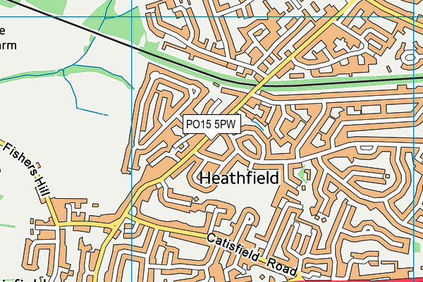 PO15 5PW map - OS VectorMap District (Ordnance Survey) PO15 5PW map - OS VectorMap District (Ordnance Survey)