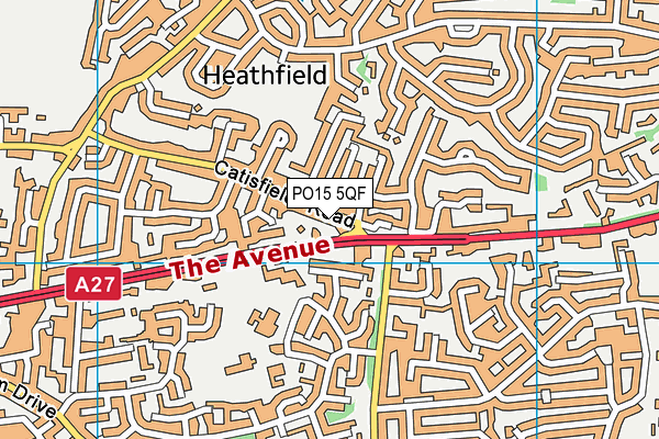 PO15 5QF map - OS VectorMap District (Ordnance Survey) PO15 5QF map - OS VectorMap District (Ordnance Survey)