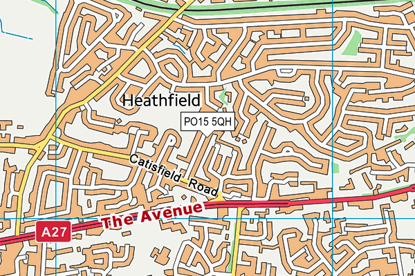 PO15 5QH map - OS VectorMap District (Ordnance Survey) PO15 5QH map - OS VectorMap District (Ordnance Survey)
