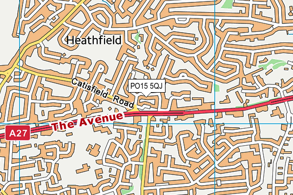 PO15 5QJ map - OS VectorMap District (Ordnance Survey) PO15 5QJ map - OS VectorMap District (Ordnance Survey)