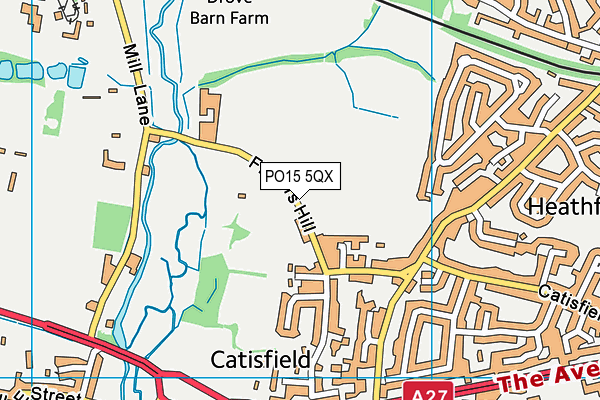 PO15 5QX map - OS VectorMap District (Ordnance Survey) PO15 5QX map - OS VectorMap District (Ordnance Survey)